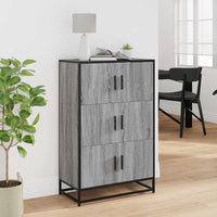 Thumbnail for Highboard Grau Sonoma 68x35x106,5 cm Holzwerkstoff und Metall