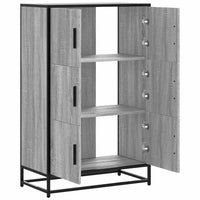 Thumbnail for Highboard Grau Sonoma 68x35x106,5 cm Holzwerkstoff und Metall