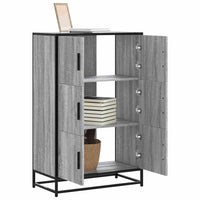 Thumbnail for Highboard Grau Sonoma 68x35x106,5 cm Holzwerkstoff und Metall