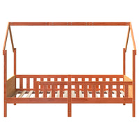 Thumbnail for Kinderbett Hausbett Wachsbraun 90x200 cm Kiefer