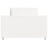 Thumbnail for Massivholzbett ohne Matratze Weiß 75x190 cm Kiefernholz