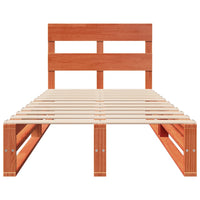 Thumbnail for Massivholzbett ohne Matratze Wachsbraun 75x190 cm Kiefernholz