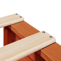 Thumbnail for Massivholzbett ohne Matratze Wachsbraun 140x200 cm Kiefernholz