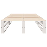 Thumbnail for Massivholzbett ohne Matratze Weiß 75x190 cm Kiefernholz