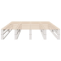 Thumbnail for Massivholzbett ohne Matratze Weiß 140x190 cm Kiefernholz