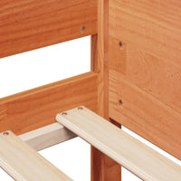 Thumbnail for Massivholzbett ohne Matratze Wachsbraun 80x200 cm Kiefernholz