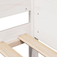 Thumbnail for Massivholzbett ohne Matratze Weiß 90x200 cm Kiefernholz