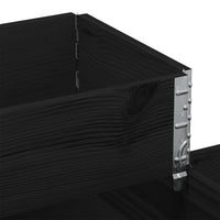 Thumbnail for Paletten-Aufsatzrahmen 3-fach Schwarz 120x80 cm Massivholz