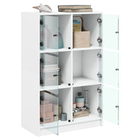 Thumbnail for Highboard mit Türen Weiß 68x37x109 cm Holzwerkstoff