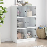 Thumbnail for Highboard mit Türen Weiß 68x37x109 cm Holzwerkstoff