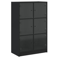 Thumbnail for Highboard mit Türen Schwarz 68x37x109 cm Holzwerkstoff