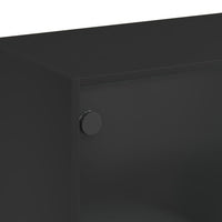 Thumbnail for Highboard mit Türen Schwarz 68x37x109 cm Holzwerkstoff