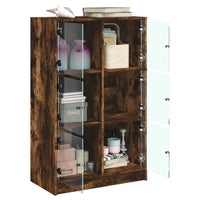 Thumbnail for Highboard mit Türen Räuchereiche 68x37x109 cm Holzwerkstoff