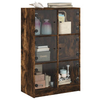 Thumbnail for Highboard mit Türen Räuchereiche 68x37x109 cm Holzwerkstoff