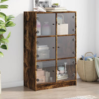 Thumbnail for Highboard mit Türen Räuchereiche 68x37x109 cm Holzwerkstoff