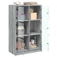 Thumbnail for Highboard mit Türen Grau Sonoma 68x37x109 cm Holzwerkstoff