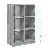 Thumbnail for Highboard mit Türen Grau Sonoma 68x37x109 cm Holzwerkstoff
