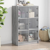 Thumbnail for Highboard mit Türen Grau Sonoma 68x37x109 cm Holzwerkstoff