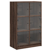 Thumbnail for Highboard mit Türen Braun Eiche-Optik 68x37x109cm Holzwerkstoff