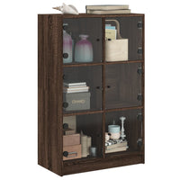 Thumbnail for Highboard mit Türen Braun Eiche-Optik 68x37x109cm Holzwerkstoff
