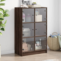 Thumbnail for Highboard mit Türen Braun Eiche-Optik 68x37x109cm Holzwerkstoff