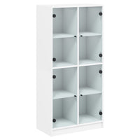 Thumbnail for Highboard mit Türen Weiß 68x37x142 cm Holzwerkstoff