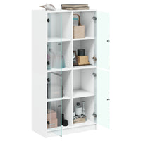 Thumbnail for Highboard mit Türen Weiß 68x37x142 cm Holzwerkstoff