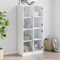 Thumbnail for Highboard mit Türen Weiß 68x37x142 cm Holzwerkstoff