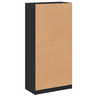 Thumbnail for Highboard mit Türen Schwarz 68x37x142 cm Holzwerkstoff