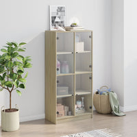 Thumbnail for Highboard mit Türen Sonoma-Eiche 68x37x142 cm Holzwerkstoff