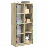 Thumbnail for Highboard mit Türen Sonoma-Eiche 68x37x142 cm Holzwerkstoff