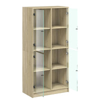Thumbnail for Highboard mit Türen Sonoma-Eiche 68x37x142 cm Holzwerkstoff