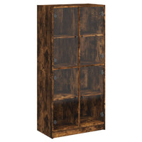 Thumbnail for Highboard mit Türen Räuchereiche 68x37x142 cm Holzwerkstoff