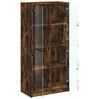 Thumbnail for Highboard mit Türen Räuchereiche 68x37x142 cm Holzwerkstoff