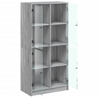 Thumbnail for Highboard mit Türen Grau Sonoma 68x37x142 cm Holzwerkstoff