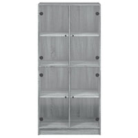 Thumbnail for Highboard mit Türen Grau Sonoma 68x37x142 cm Holzwerkstoff