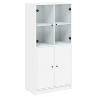 Thumbnail for Highboard mit Türen Weiß 68x37x142 cm Holzwerkstoff