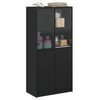 Thumbnail for Highboard mit Türen Schwarz 68x37x142 cm Holzwerkstoff