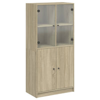 Thumbnail for Highboard mit Türen Sonoma-Eiche 68x37x142 cm Holzwerkstoff