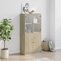 Thumbnail for Highboard mit Türen Sonoma-Eiche 68x37x142 cm Holzwerkstoff