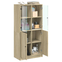 Thumbnail for Highboard mit Türen Sonoma-Eiche 68x37x142 cm Holzwerkstoff
