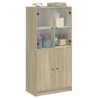 Thumbnail for Highboard mit Türen Sonoma-Eiche 68x37x142 cm Holzwerkstoff