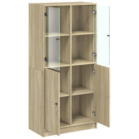 Thumbnail for Highboard mit Türen Sonoma-Eiche 68x37x142 cm Holzwerkstoff