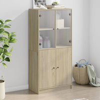 Thumbnail for Highboard mit Türen Sonoma-Eiche 68x37x142 cm Holzwerkstoff