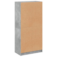 Thumbnail for Highboard mit Türen Betongrau 68x37x142 cm Holzwerkstoff