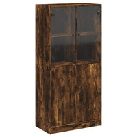 Thumbnail for Highboard mit Türen Räuchereiche 68x37x142 cm Holzwerkstoff