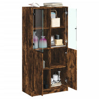 Thumbnail for Highboard mit Türen Räuchereiche 68x37x142 cm Holzwerkstoff