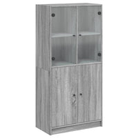 Thumbnail for Highboard mit Türen Grau Sonoma 68x37x142 cm Holzwerkstoff