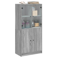 Thumbnail for Highboard mit Türen Grau Sonoma 68x37x142 cm Holzwerkstoff