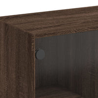 Thumbnail for Highboard mit Türen Braun Eiche-Optik 68x37x142cm Holzwerkstoff